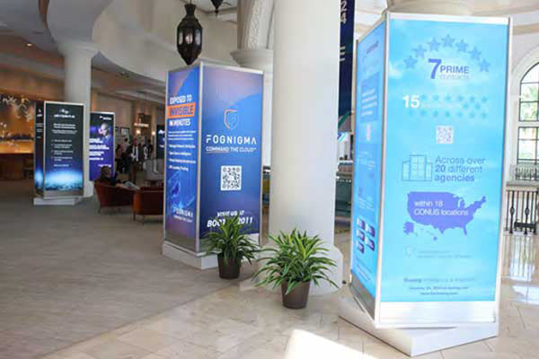 example of a 4 sided panel of advertisements