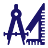 Architect stencil and measure