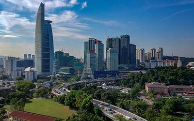 cityscape view of Petaling Jaya, Malaysia