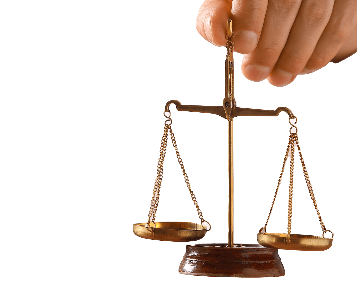 man holding the scale of integrity