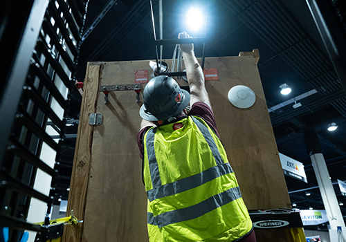 Image captured an installer performing their duties