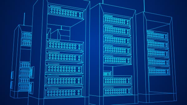 view of a server room